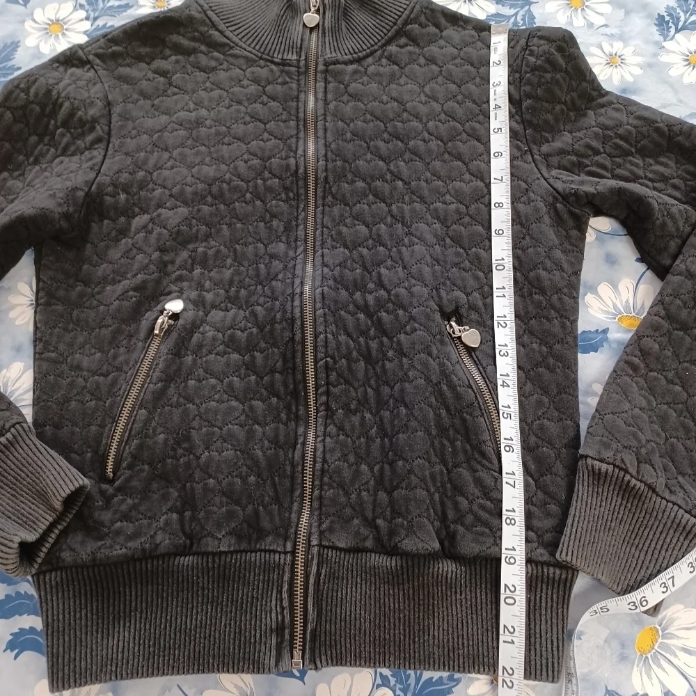 Madonna Winter Girls Medium 8/10 Casual Black Zipper Top Streetwear Coat Jacket